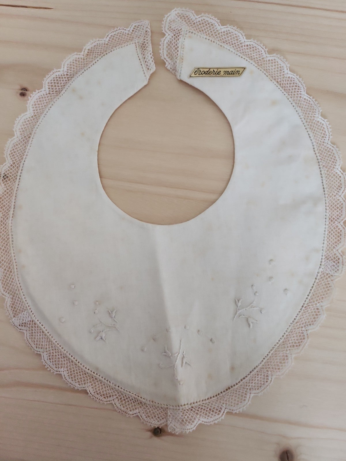 Lot 22 bavoirs anciens bebe poupée vintage à nettoyer B4