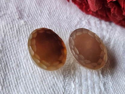 Collection duo boutons vintage en nacre 1,2 sur 1,5 à pied G8B