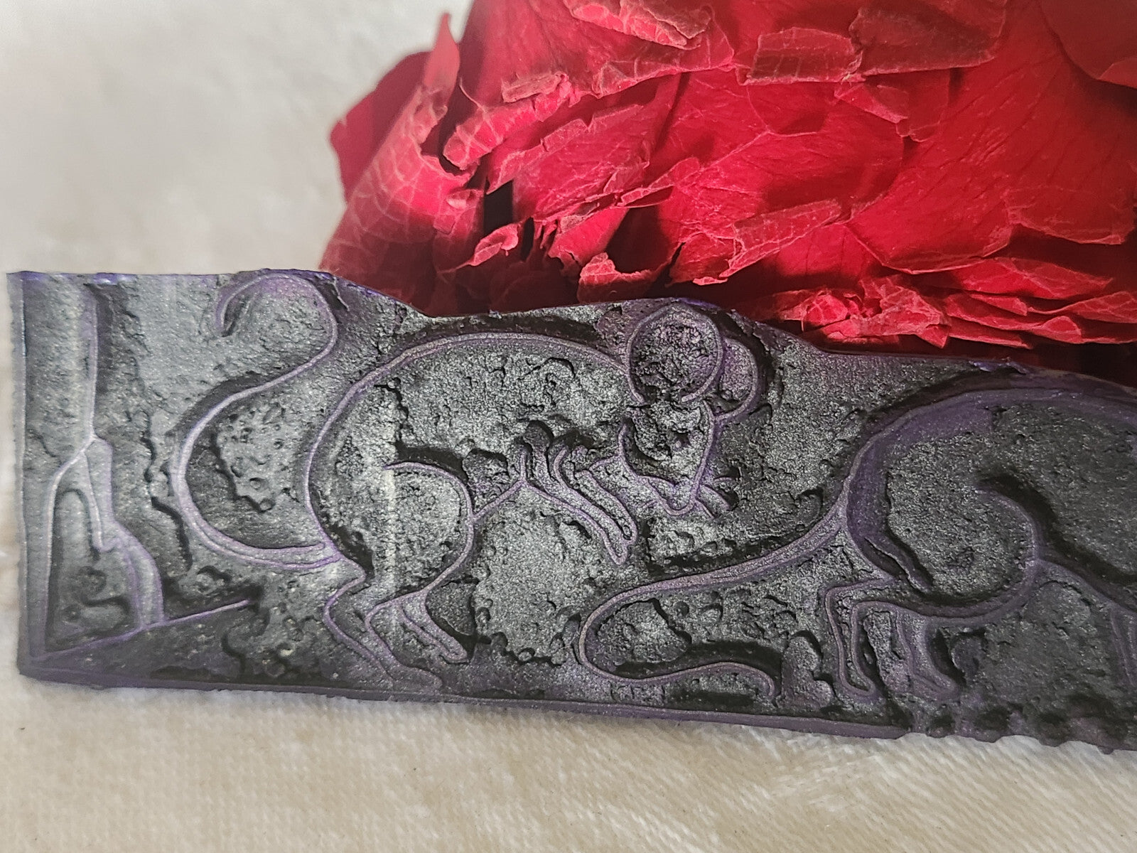 Tampon ancien sans support frise broderie collection sourie rat  n°24