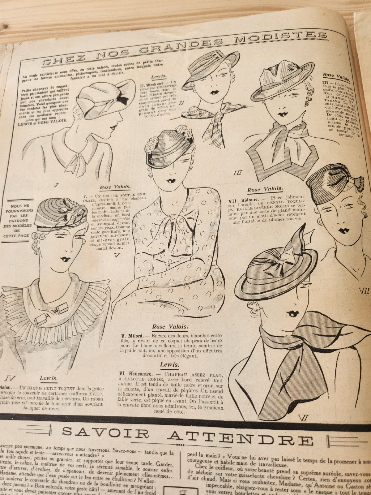 La mode française journal avril 1935 n°16 patrons conseils coupe Pâques