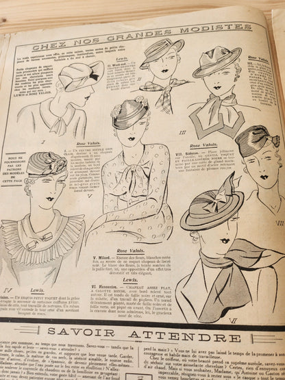 La mode française journal avril 1935 n°16 patrons conseils coupe Pâques