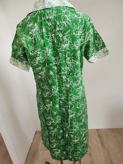 Pur vintage robe ancienne coton imprimé fleur  40 ? coton  ref portant