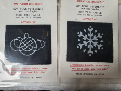 Lot 4 patchs broderie année 80 customisation couture thermocollant N°1 T17