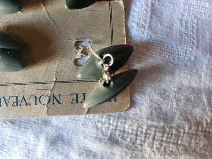 Plaque de boutons manchette vert kaki metal tel que ou à separer