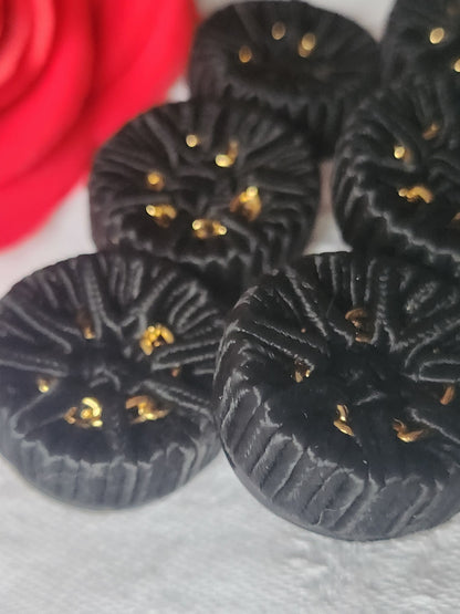 Lot 6 gros boutons  passementerie année 90 pied 2,7 cm ref 1345