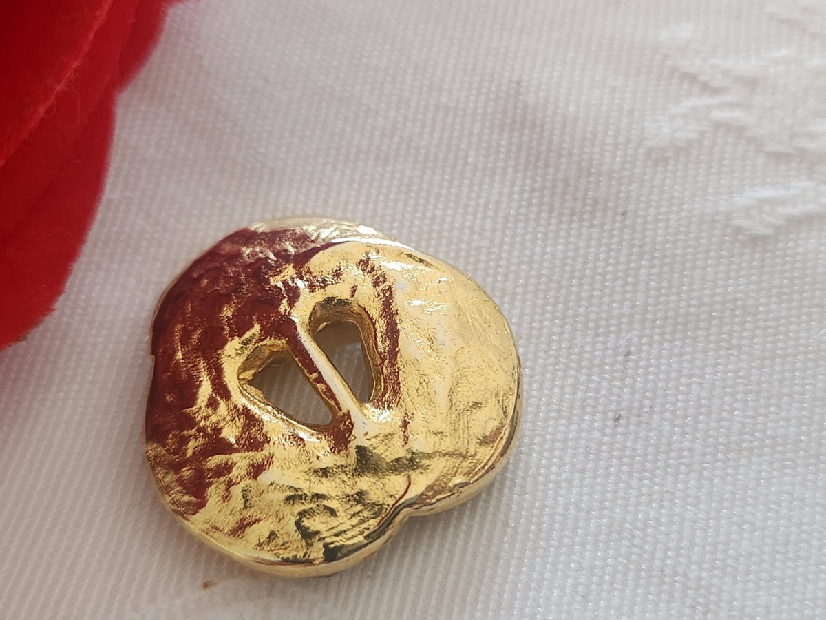 Bouton vintage en métal doré  strass verre 2 cm ou 20 mm bijoux  G3G