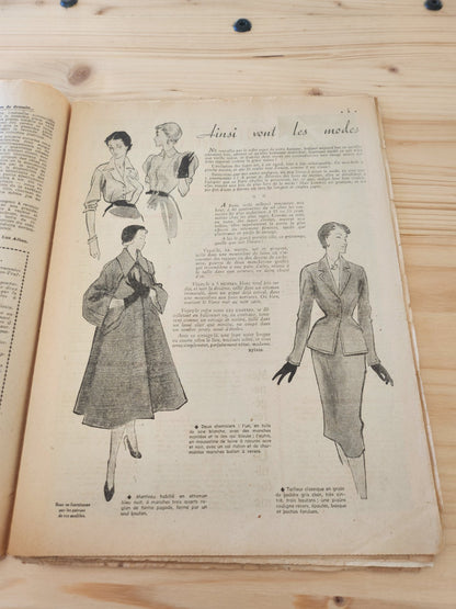 Le petit echo de la mode 1952 n°14 reflets de Paris mode patron anorak homme