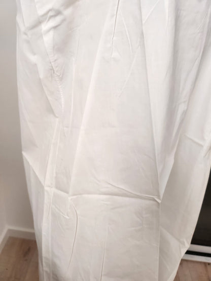 Chemise de nuit ancienne monogramme AD rose broderie B8