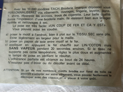 Ancien patch vintage thermocollant captain broderie customisation 