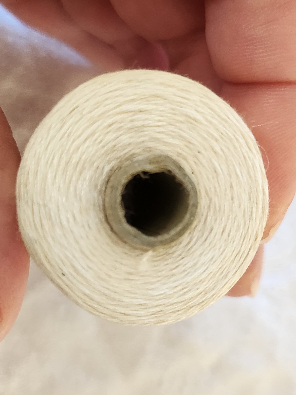 Bobine ancienne blanc 25  grammes couture fil ancien simili a l'hamecon
