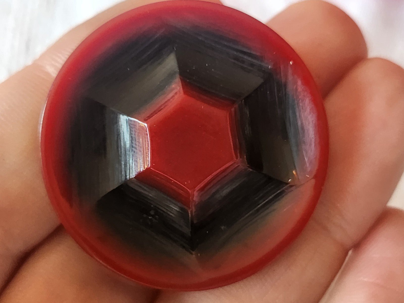 Gros bouton ancien art déco galalithe année 20/30 parurier 3,7 cm G17K