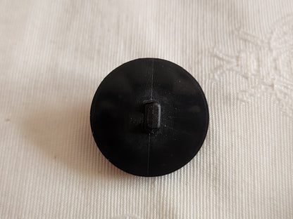 Bouton acrylique noir avec strass en verre pied 2,2 cm ou 22 mm G19D