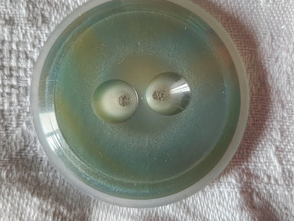 Enorme bouton vintage teinte moucheté nacré 5 cm XXL ref 7000
