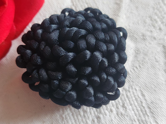Haute couture gros bouton ancien passementerie bleu 4,4 cm ref 2674