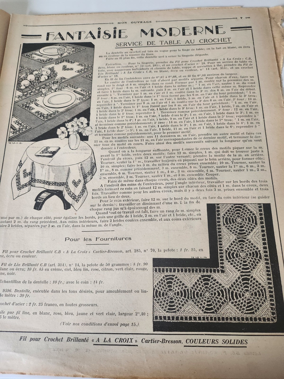 Mon ouvrage 1938 n°359   allo robe tricot crochet  les roses avec supplement