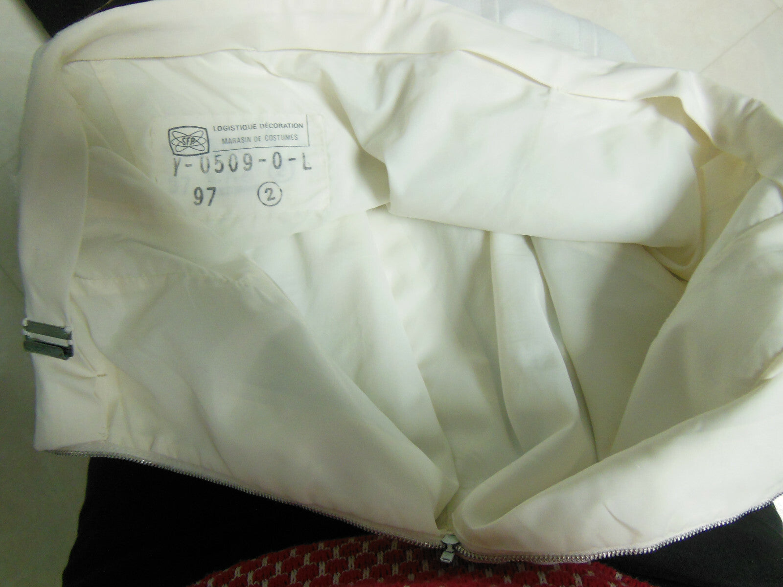 Pur vintage ancienne jupe blanche épaisse costumier taille 36/38 B4