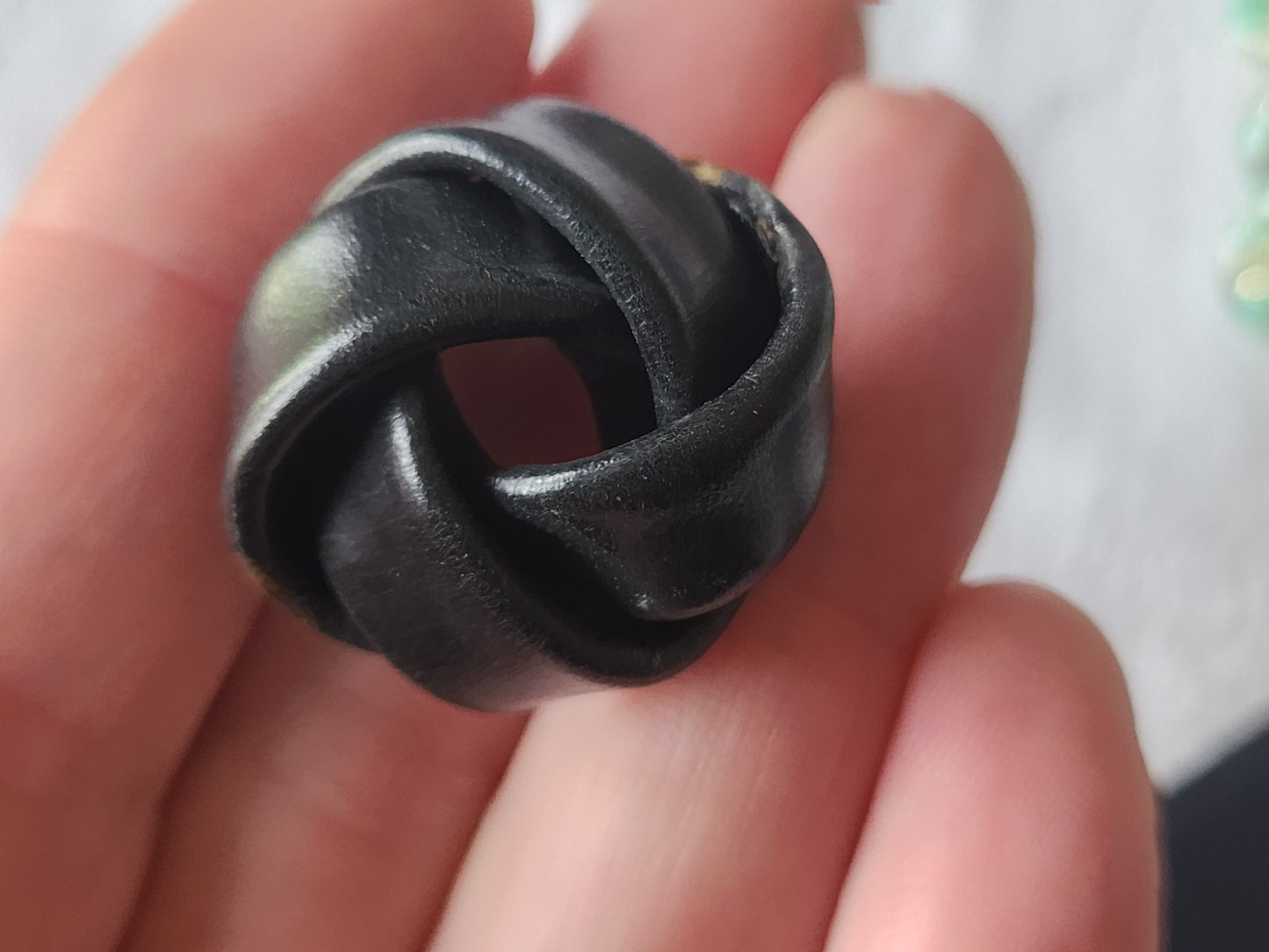 collection bouton ancien en cuir original 2,7 cm gros G13P