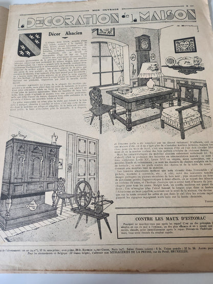 Mon ouvrage 1938 n°372 cartonnier decor Alsacien burmous  dentelle