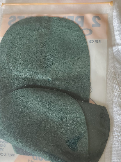 coudes et genoux patches renforts protége vintage ancien imitation daim vert