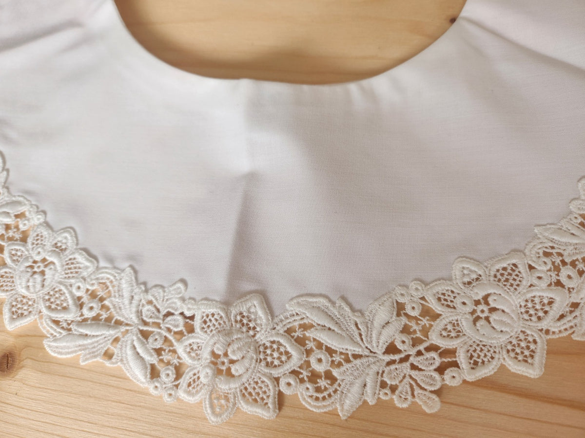 Grand col vintage mecanique coton dentelle adulte costume B8