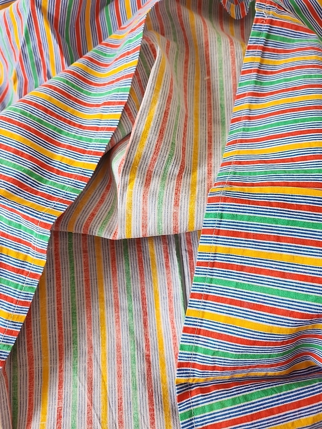 Pur vintage robe ancienne coton imprimé rouge jaune vert  38 ref portant