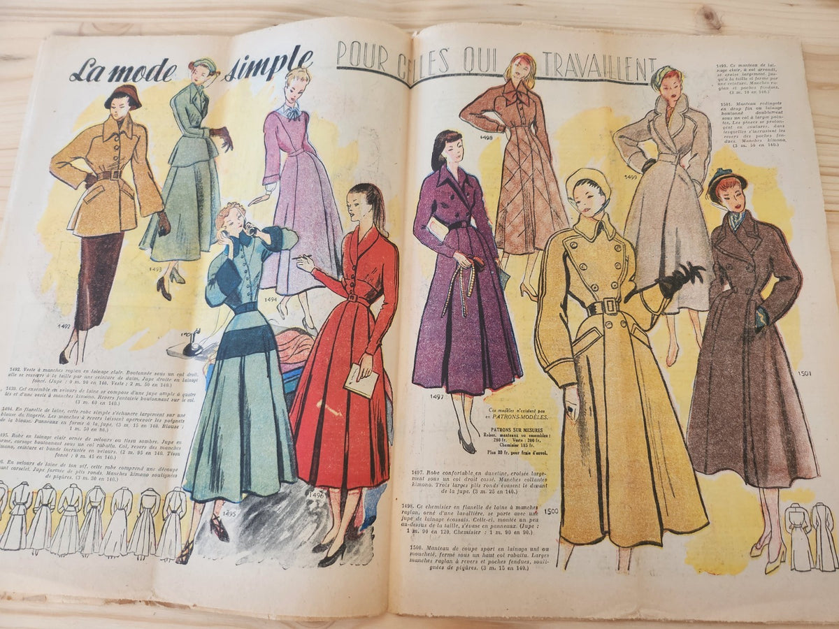Le petit echo de la mode 1948 n°41 vêtement nuit enfant fleur sur tulle