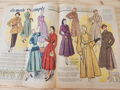 Le petit echo de la mode 1948 n°41 vêtement nuit enfant fleur sur tulle