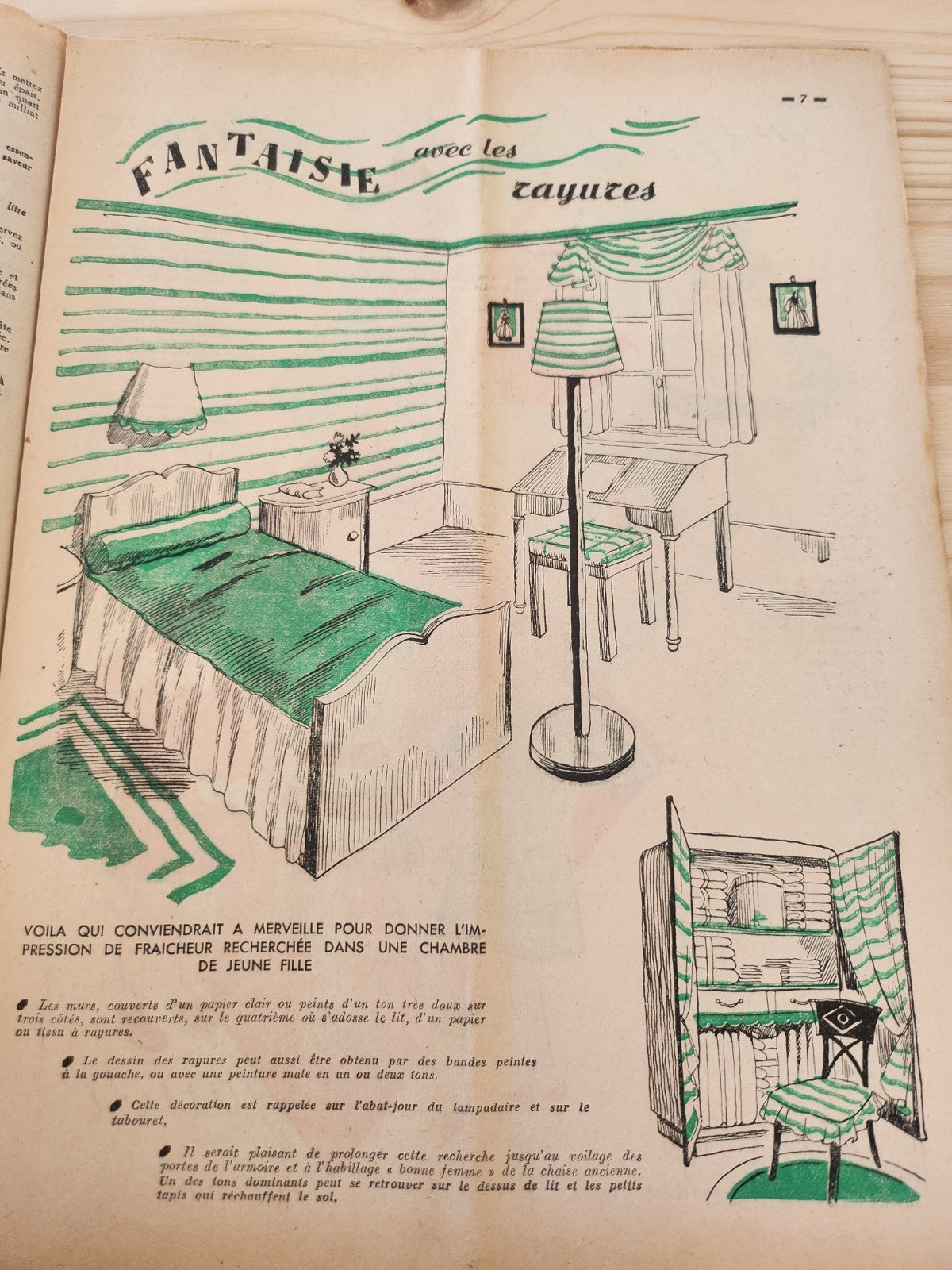 Le petit echo de la mode 1948 n°7  dans la poche de mon tablier chapeaux filles