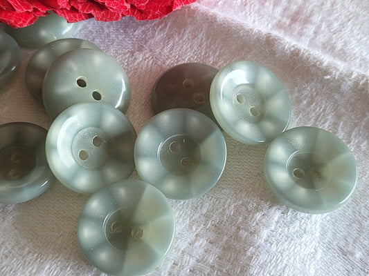 Lot 12 jolis boutons vintage gris tacheté à trous  1,7 cm ref 6101