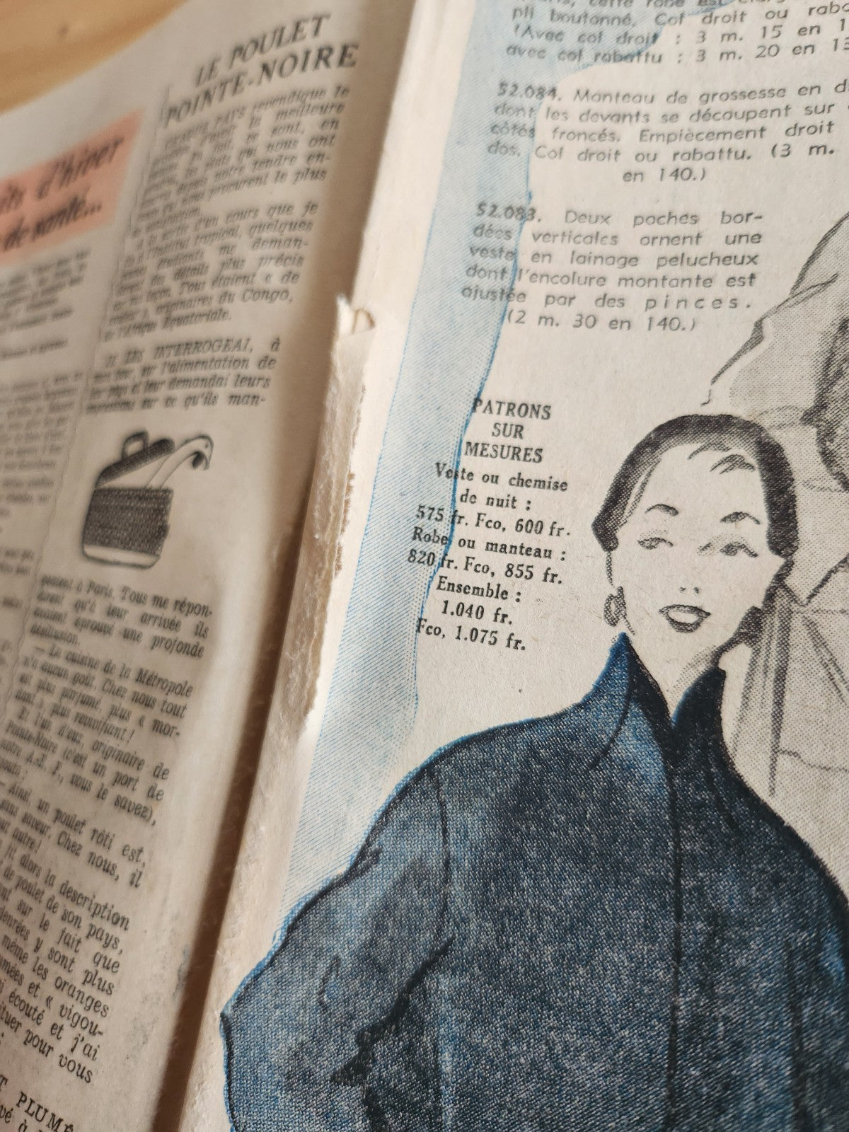 Le petit echo de la mode 1954 n°4  bonnet meunier robes enfants