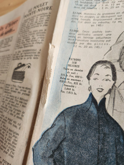 Le petit echo de la mode 1954 n°4  bonnet meunier robes enfants