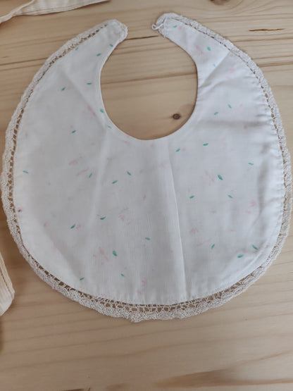 Lot 22 bavoirs anciens bebe poupée vintage à nettoyer B4
