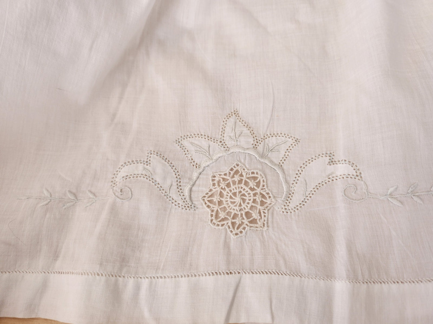 Culotte ancienne short nuit broderie étamine legere neuve B8