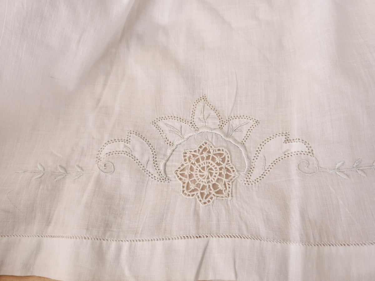 Culotte ancienne short nuit broderie étamine legere neuve B8