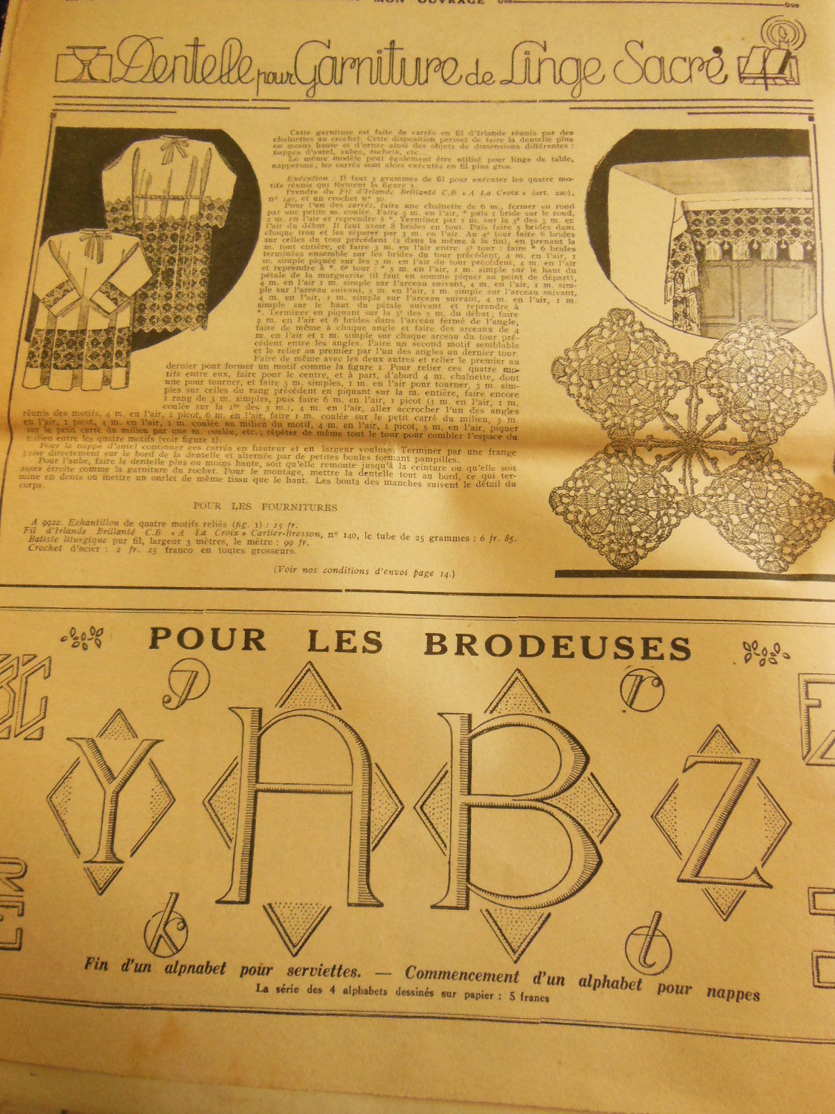 Mon ouvrage 1938 n°377 La fourrure broderie Norvegienne Richelieu moderne