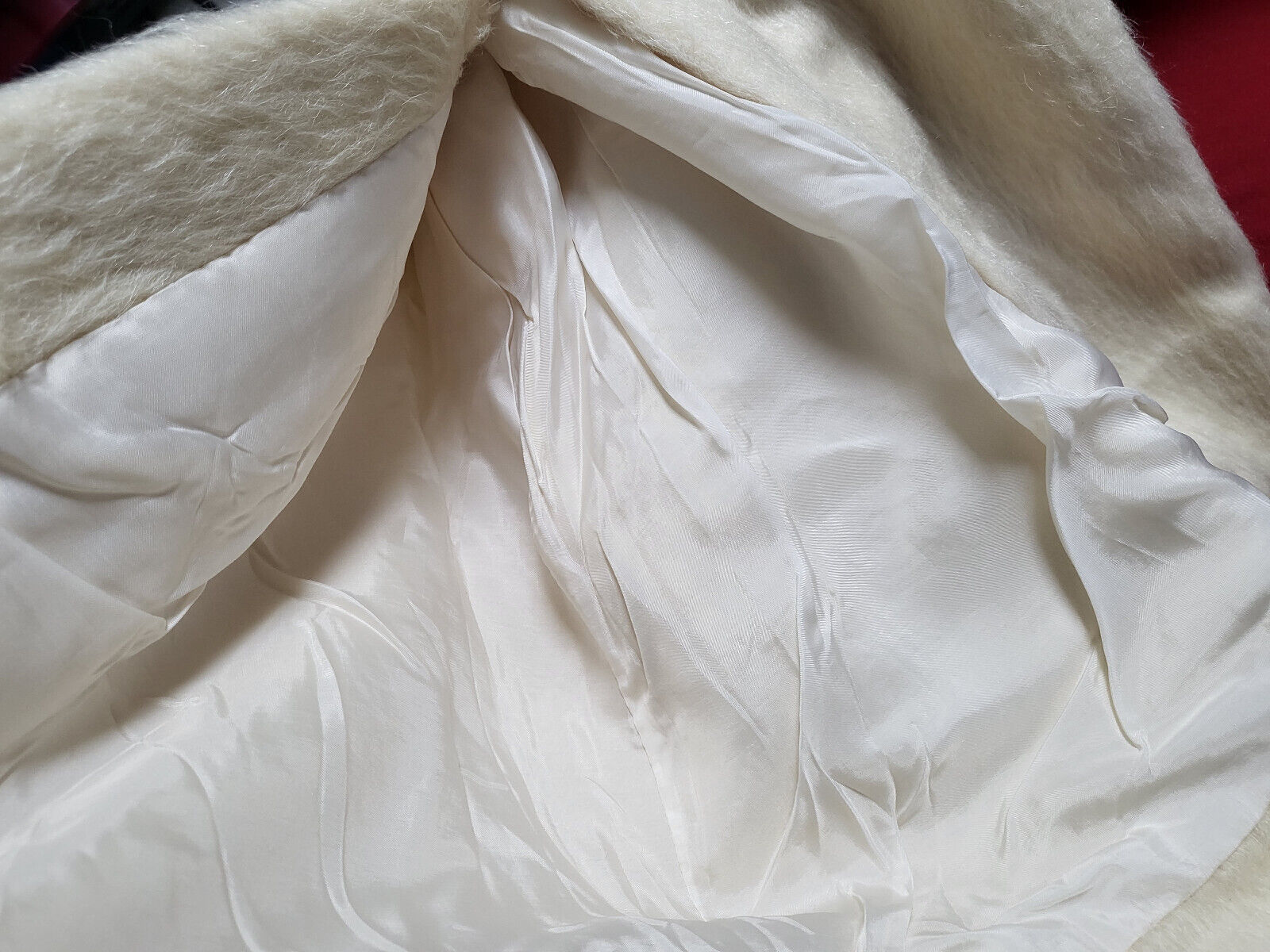 Etole ancienne vintage cape dessus d'épaule petite taille femme 34 crème B5