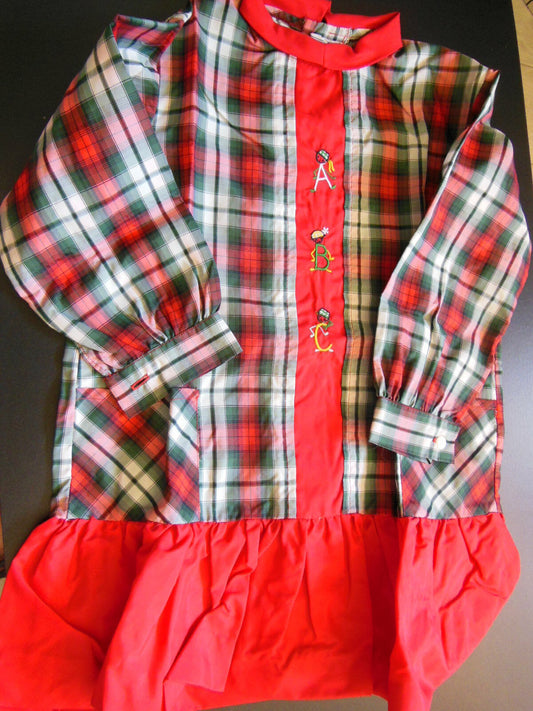 Grande robe blouse haut ancien vintage enfant fillette B4