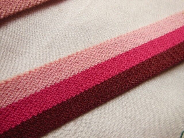 Elastique vintage ton rose original large 2 mètre sur 3 cm ancien A4