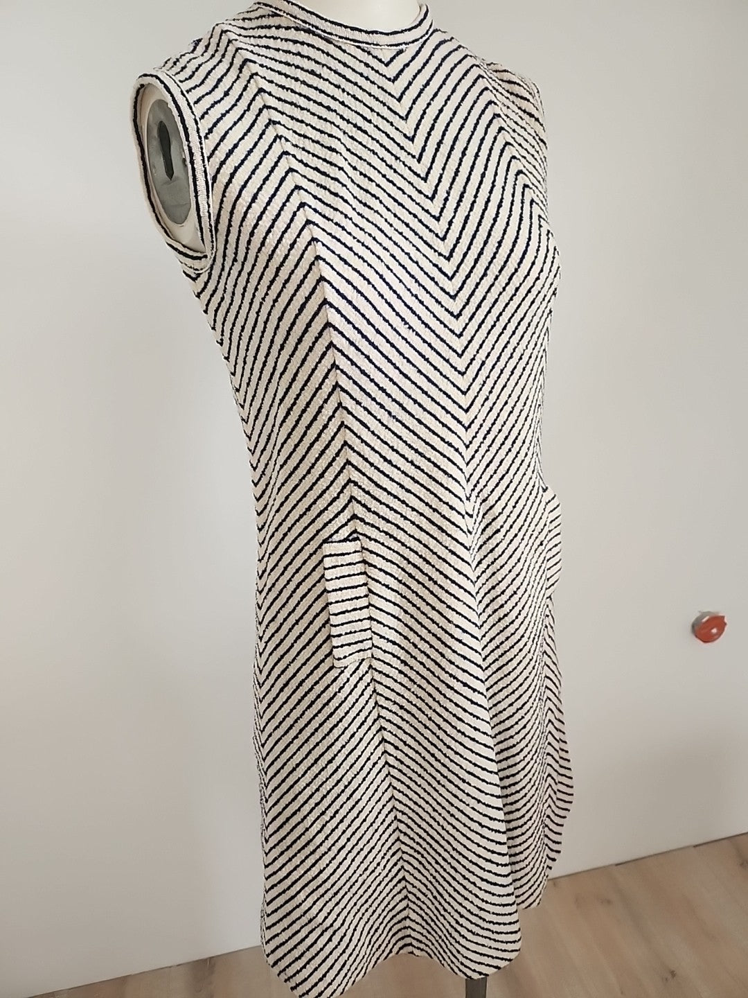 Pur vintage robe ancienne tricosa style marinière épaisse 38 ?  ref portant