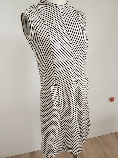 Pur vintage robe ancienne tricosa style marinière épaisse 38 ?  ref portant