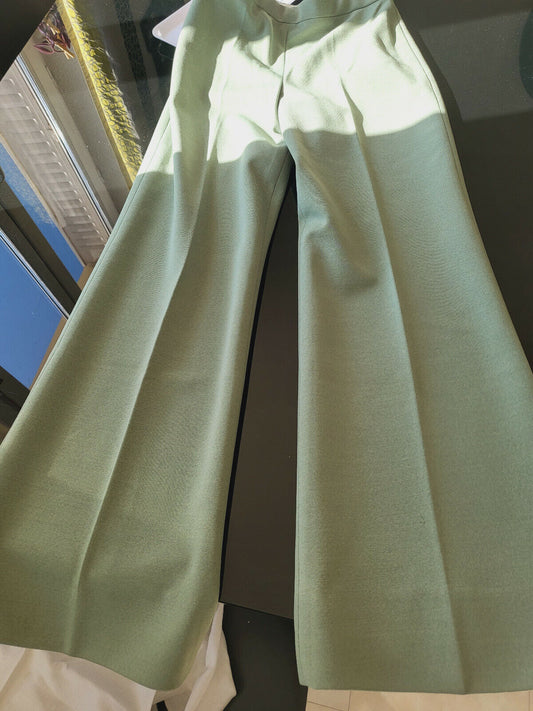 Pur vintage pantalon pattes d'eph vert taille 36  B4
