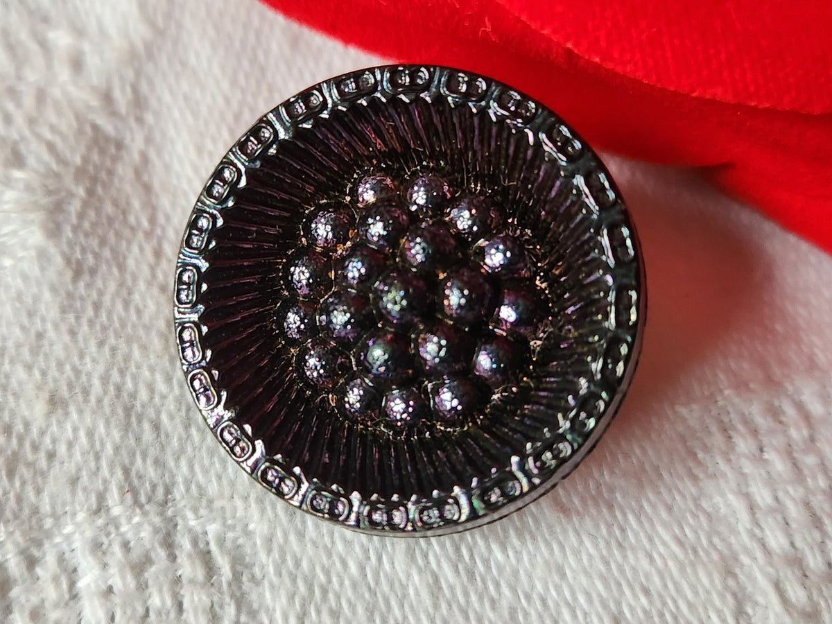 Bouton en verre vintage violet mordoré 25,2 cm D10F
