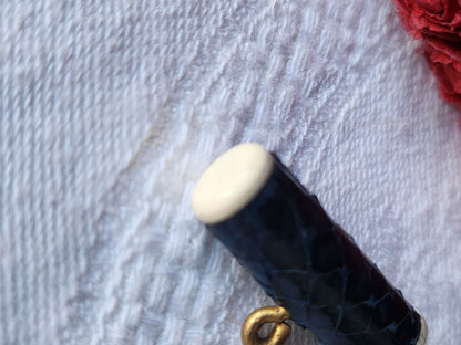 Collection bouton ancien tube repyile bleu 2,4 cm sur 0,7 cm D9A
