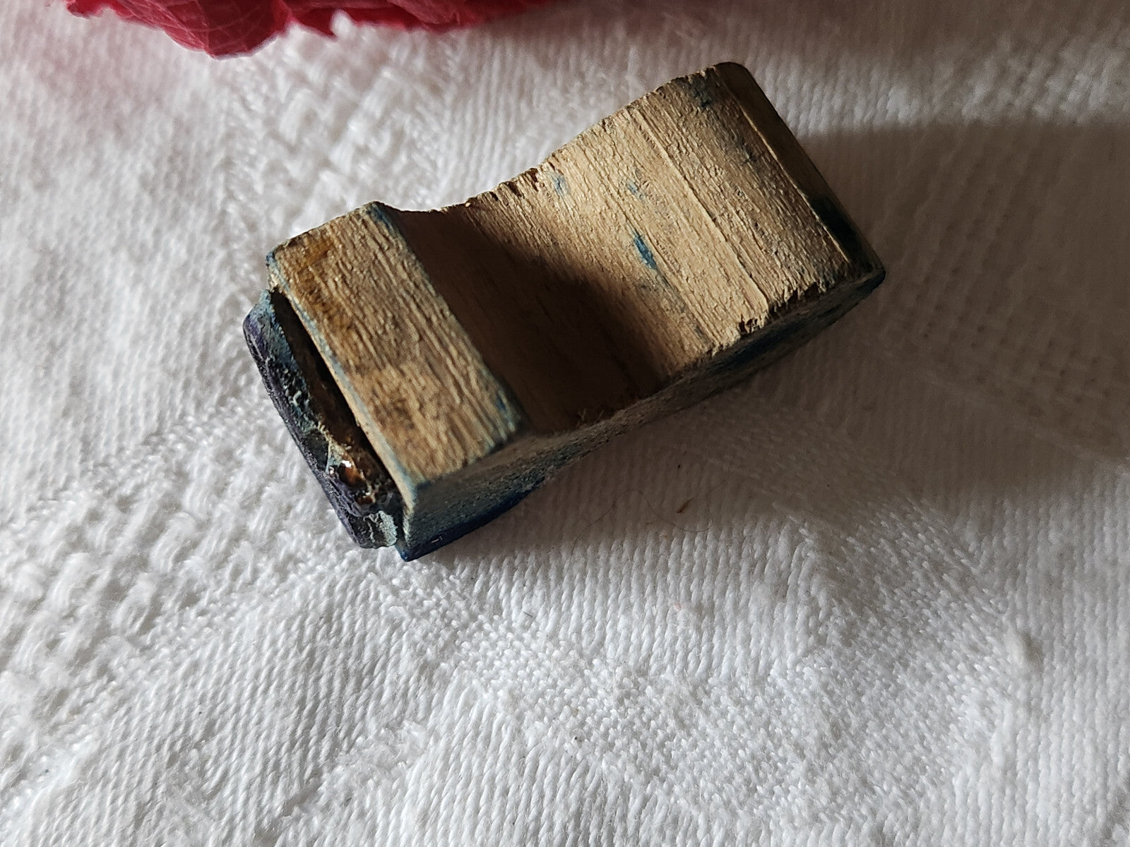 Tampon ancien monogramme G  broderie feston collection couture mercerie