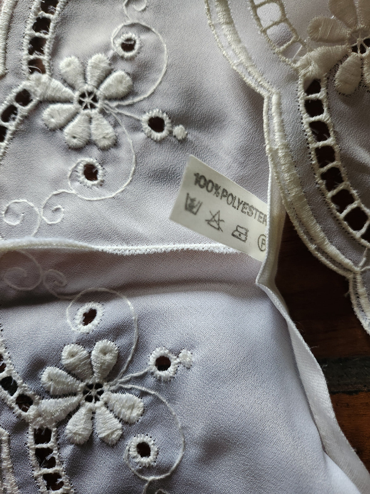 Ancien  col en tissu style oranza motif plumetis dentelle mecanique B1-60