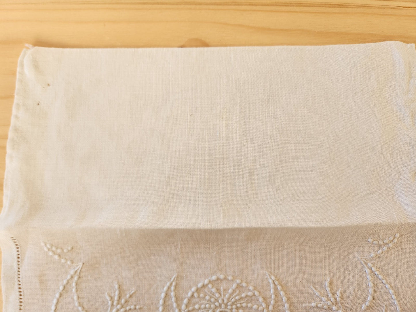 Ancien porte serviette  fait main dentelle broderie  pochette 11 cm sur 25 cm B8
