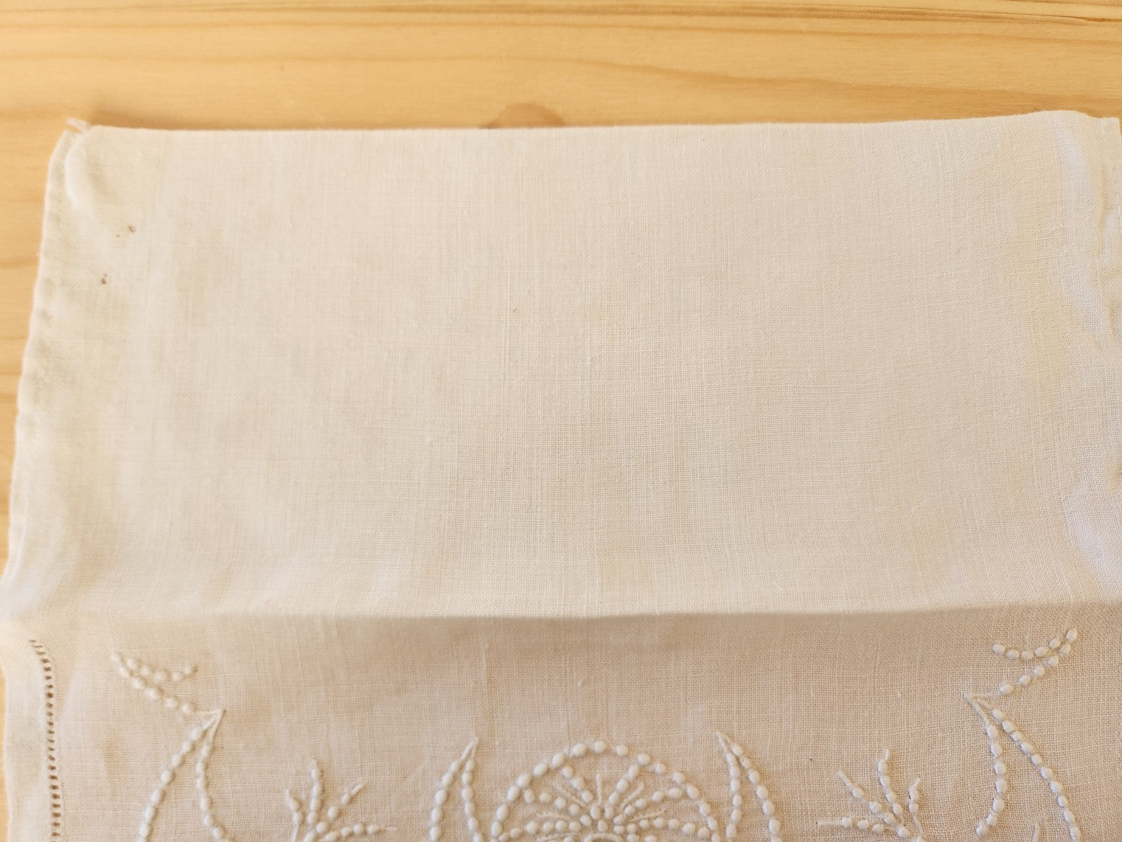Ancien porte serviette  fait main dentelle broderie  pochette 11 cm sur 25 cm B8