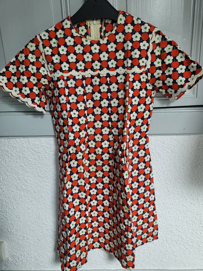 Robe ancienne pour trés grande poupée enfant  vintage à nettoyer B5