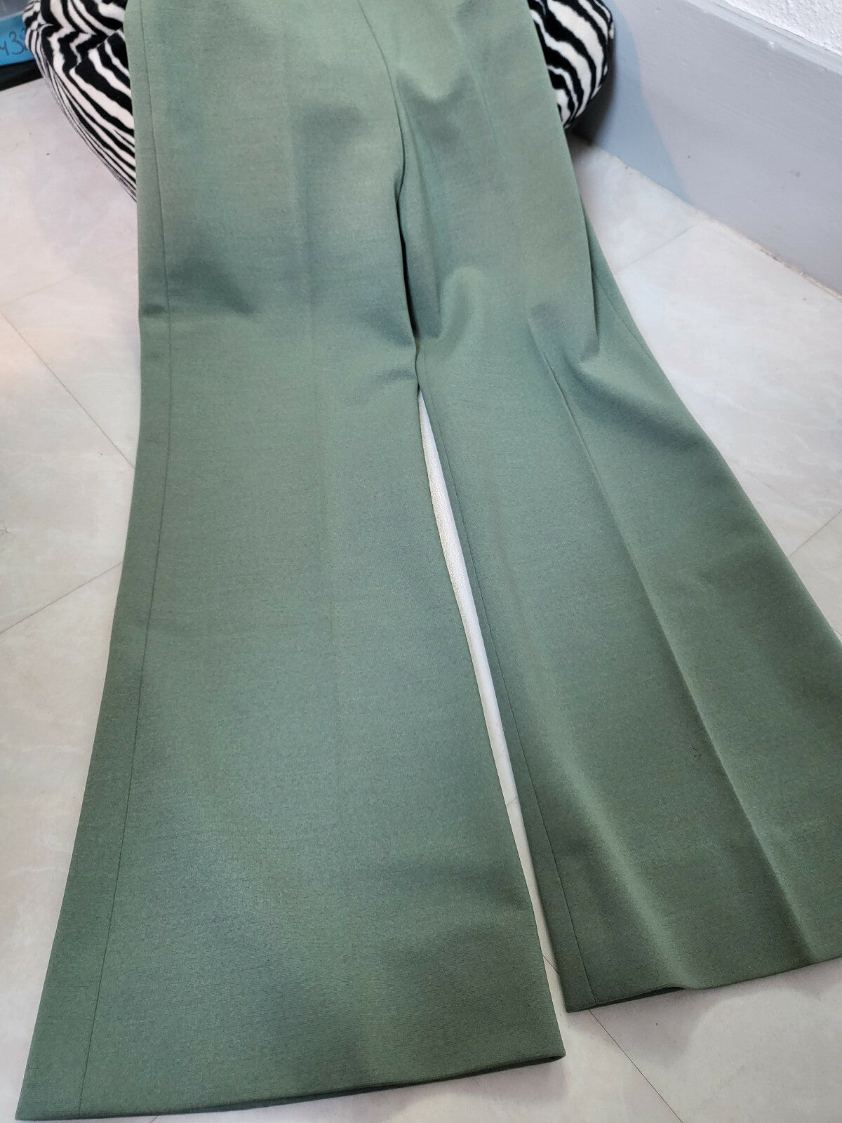 Pur vintage pantalon pattes d'eph vert taille 36  B4