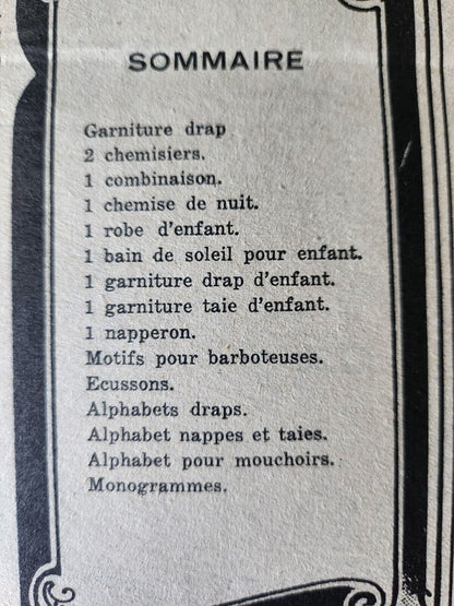 Le journal des brodeuses 1953  n° 699 combinaison drap mouchoir alphabet